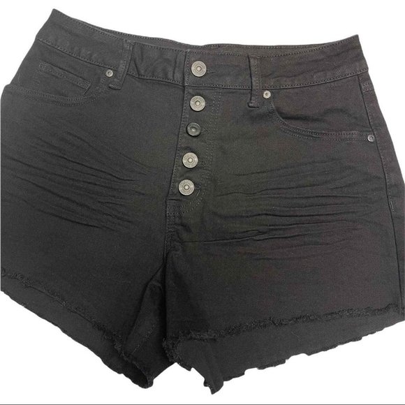 Rewash Black Button Fly Super High Rise‎ Jean Shorts Size 7/28 NWOT - Picture 5 of 11